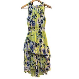 eliza j asymmetric ruffled dress Eliza J Asymmetrical Ruffle Maxi Dress In Periwinkle - 60% Off
